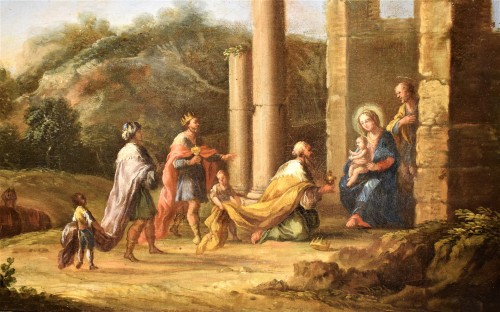 Arcadian landscape with the Magi - Louis XV